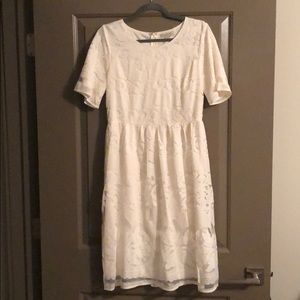 NWOT cream/ivory boutique dress size L